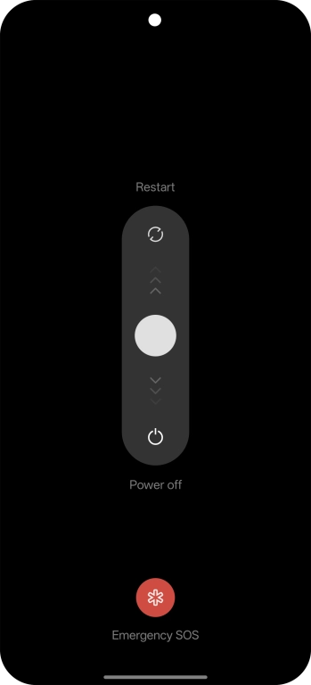 Press and drag the circle downwards.