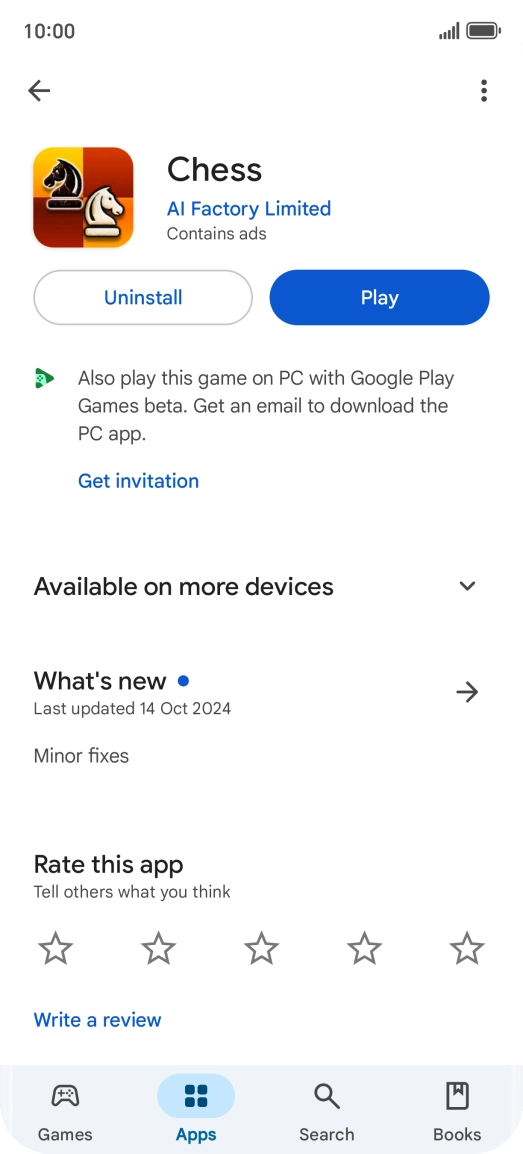 Press Uninstall.