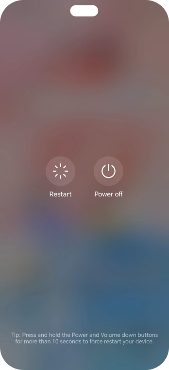Press Power off.