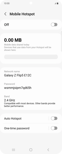 Press Network name.