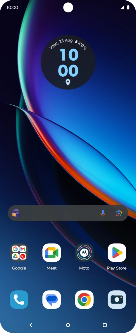 Slide your finger upwards on the screen.