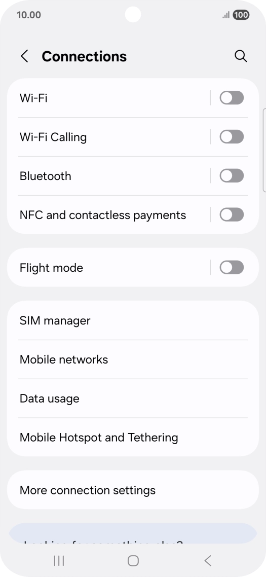 Press Mobile networks.