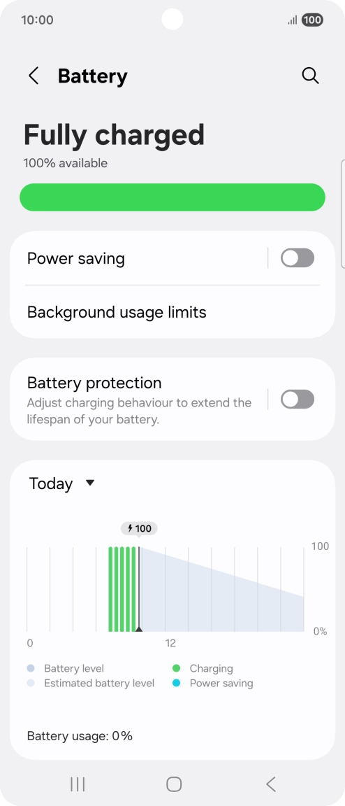 Press Power saving.