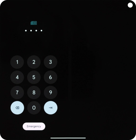 If you're asked to key in your PIN, do so and press arrow right. The default PIN is 1111.