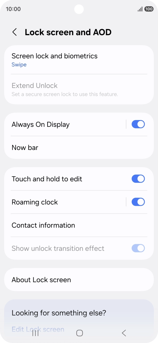 Press Screen lock and biometrics.