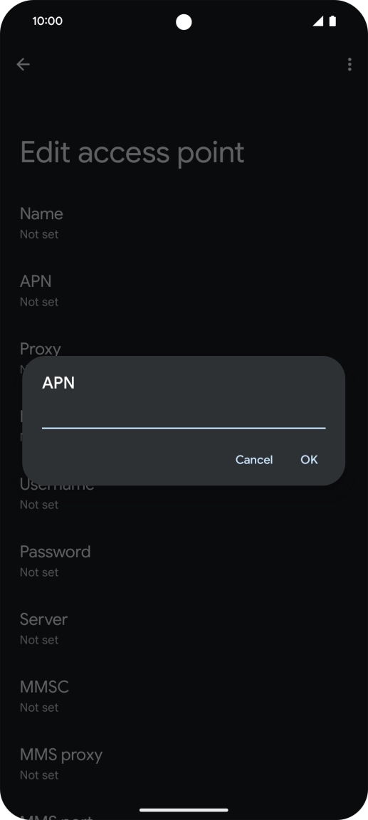 Key in everywhere and press OK.