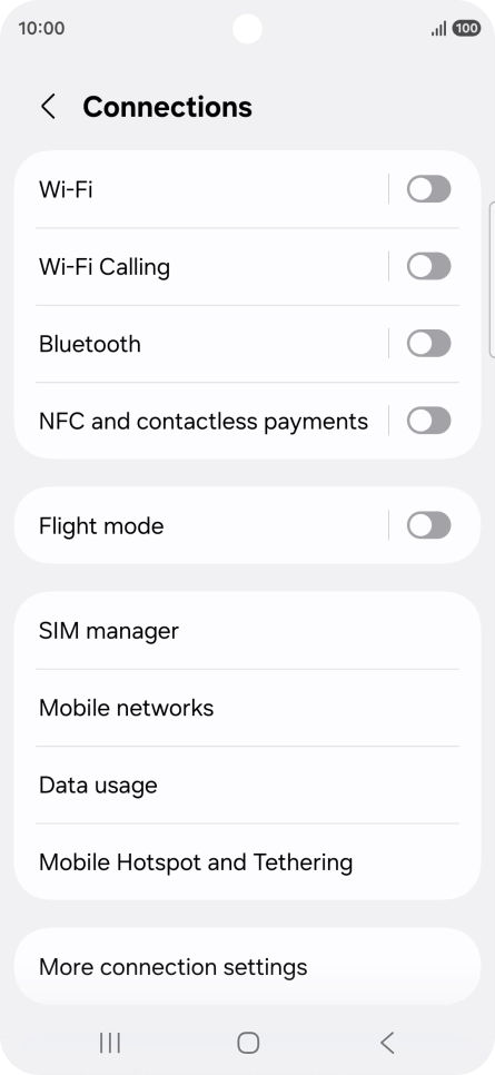 Press Mobile networks.