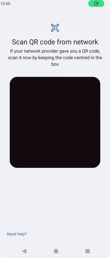 Place the QR code you've received inside the phone camera frame to scan the code.