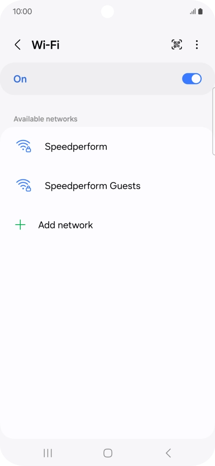Press the menu icon.