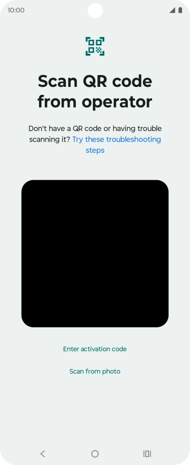Place the QR code you've received inside the phone camera frame to scan the code.