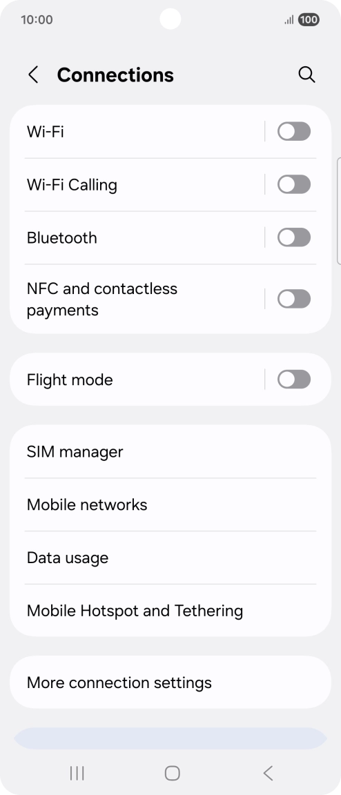 Press Data usage.