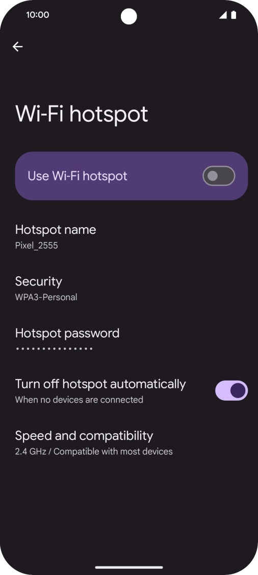 Press the indicator next to 