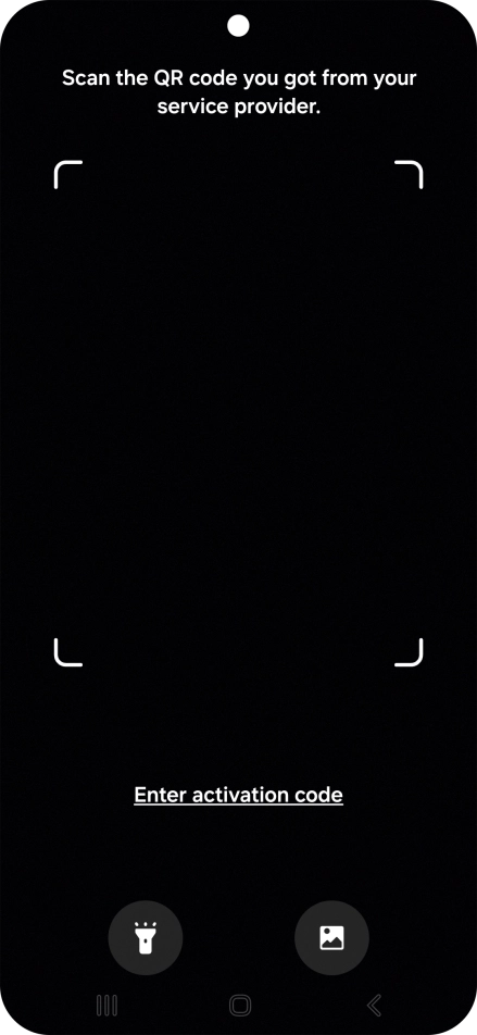 Place the QR code you've received inside the phone camera frame to scan the code.