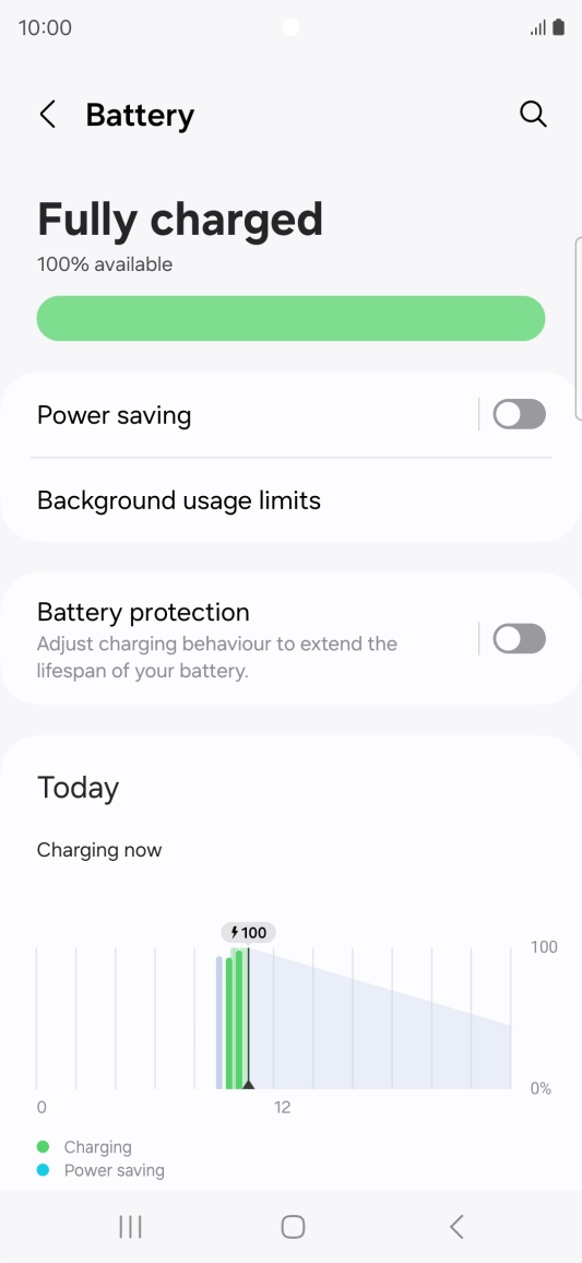 Press Power saving.