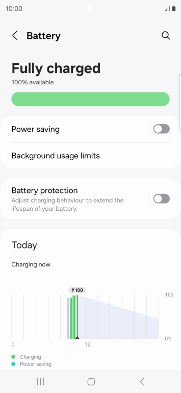 Press Power saving.
