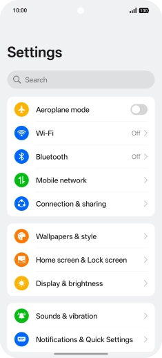 Press Mobile network.