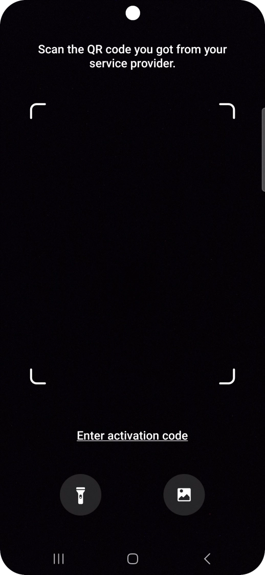 Place the QR code you've received inside the phone camera frame to scan the code.