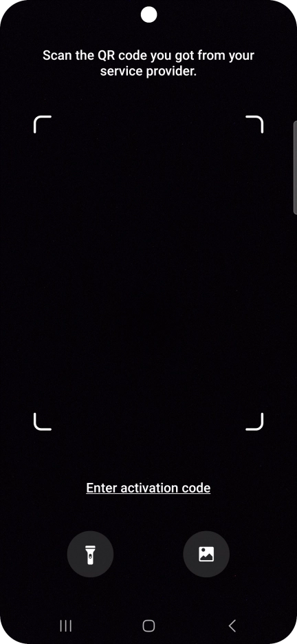 Place the QR code you've received inside the phone camera frame to scan the code.
