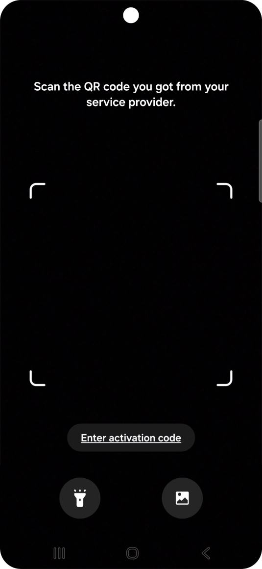 Place the QR code you've received inside the phone camera frame to scan the code.