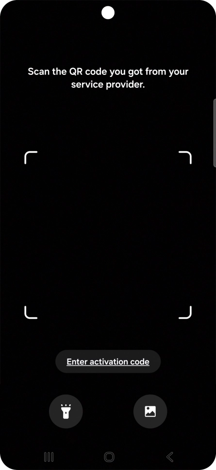 Place the QR code you've received inside the phone camera frame to scan the code.