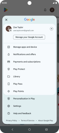 Press Settings.