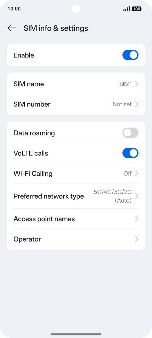 Press the indicator next to 