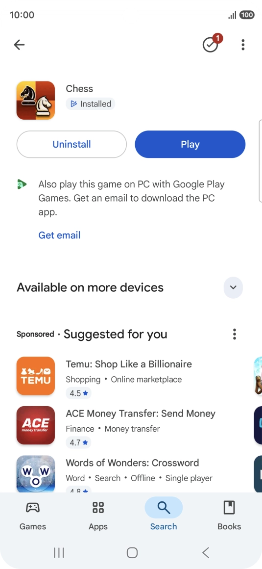 Press the Home key to return to the home screen.