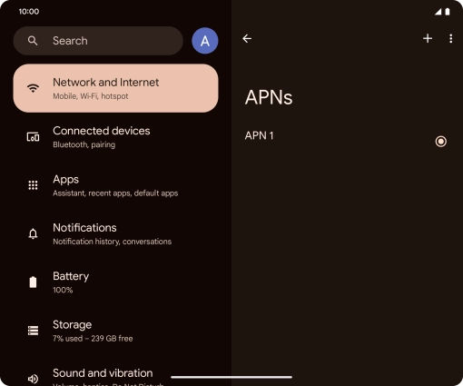 Press the add icon.