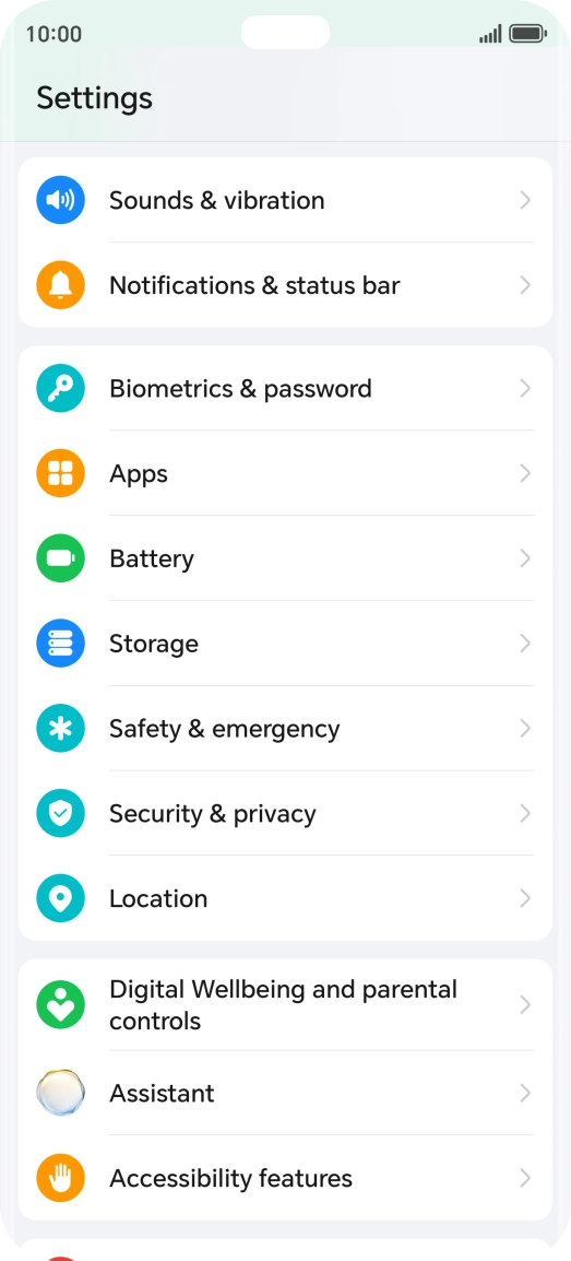 Press Biometrics & password.