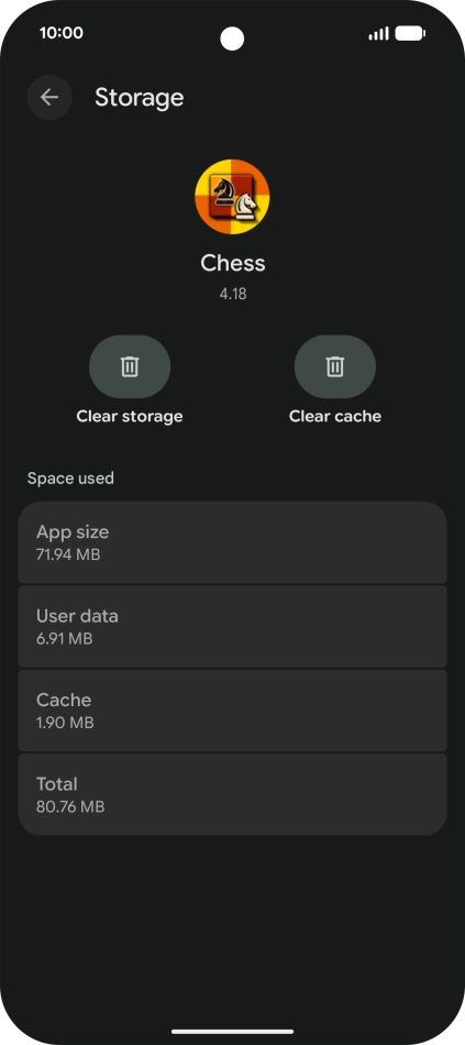 Press Clear cache.