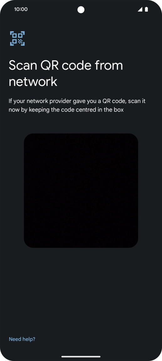 Place the QR code you've received inside the phone camera frame to scan the code.