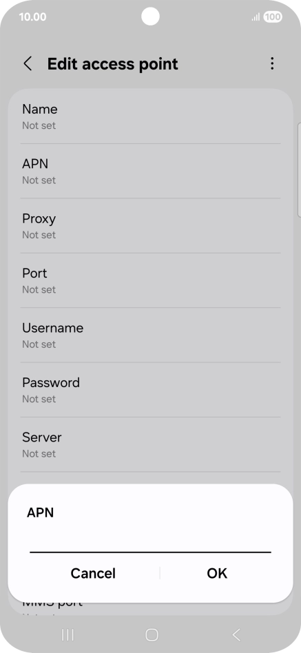Key in eezone and press OK.