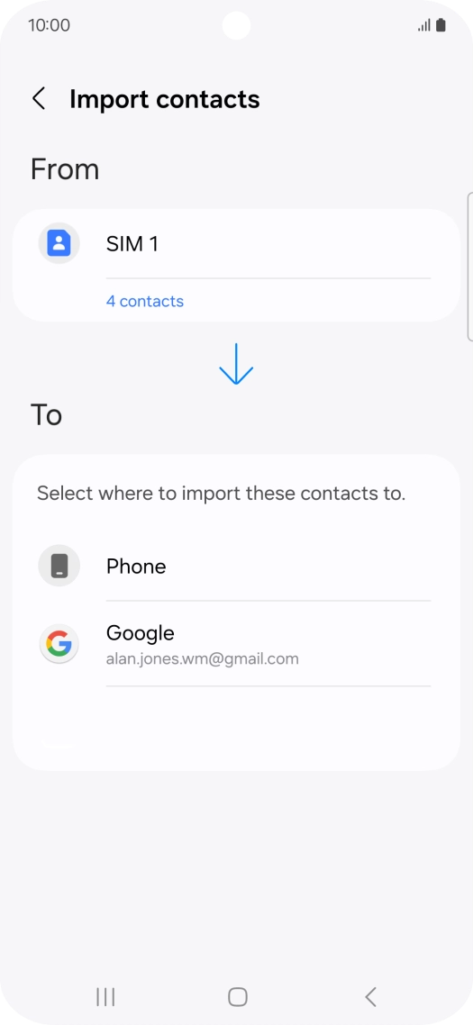 Press the required Google account.