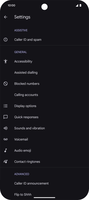 Press Calling accounts.