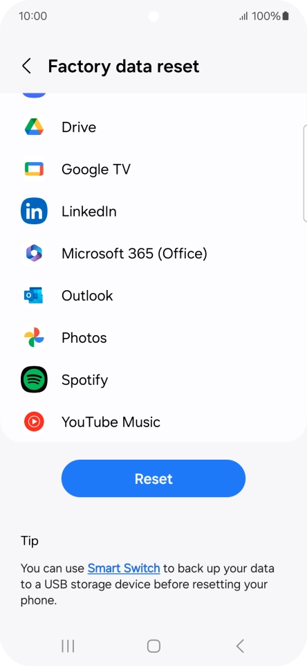 Press Reset.