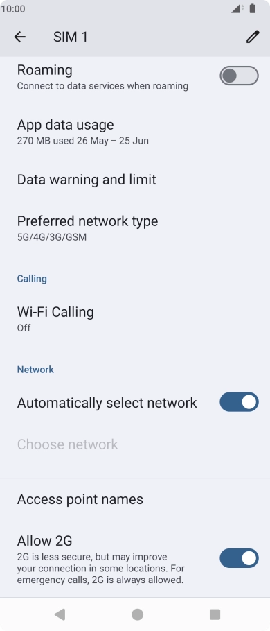 Press App data usage.