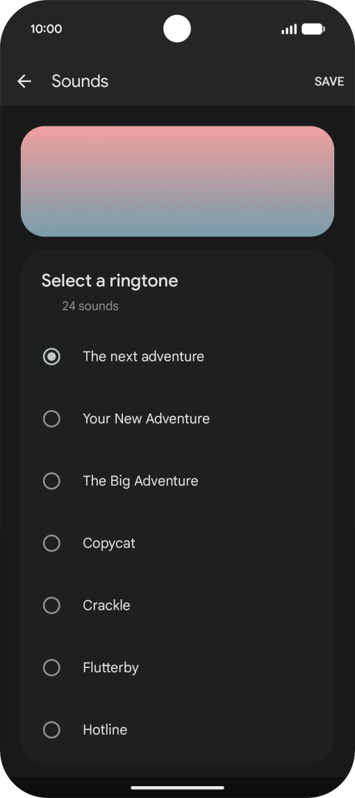 Press the required ring tones to hear them.