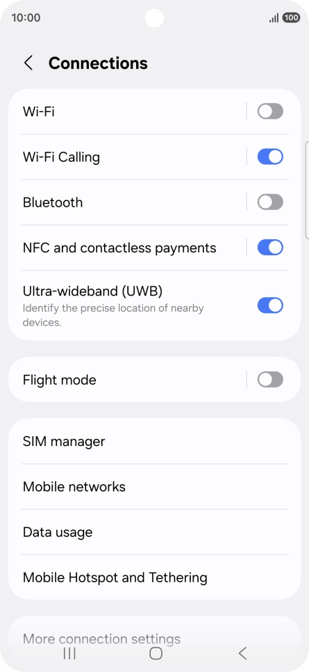 Press Mobile networks.