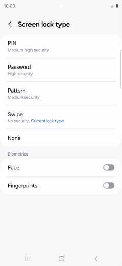 Press Fingerprints.