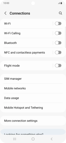 Press Mobile Hotspot and Tethering.