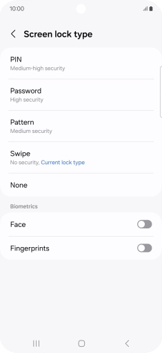 Press Fingerprints.