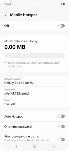 Press Network name.