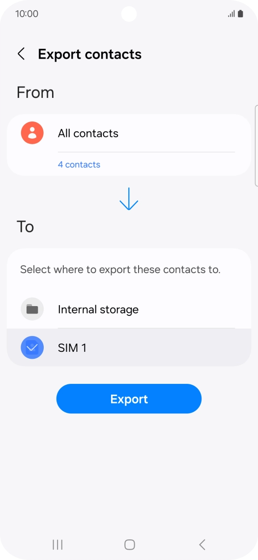 Press Export.