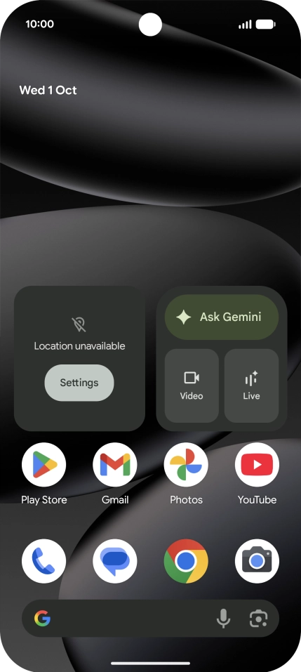 Slide two fingers downwards starting from the top of the screen.
