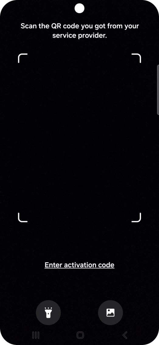 Place the QR code you've received inside the phone camera frame to scan the code.