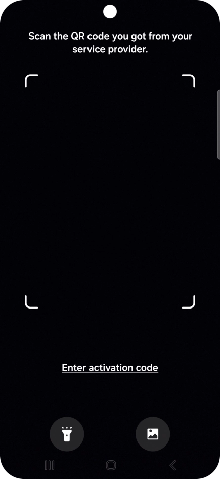 Place the QR code you've received inside the phone camera frame to scan the code.