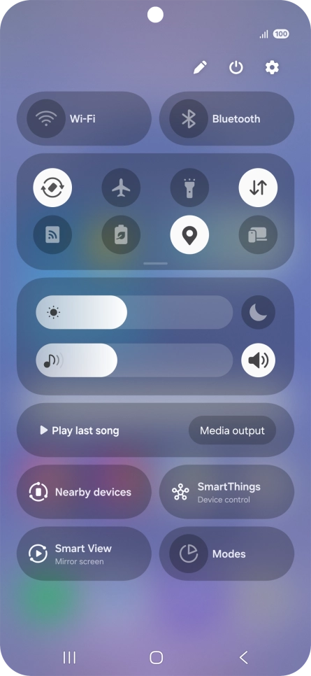 Press the settings icon.