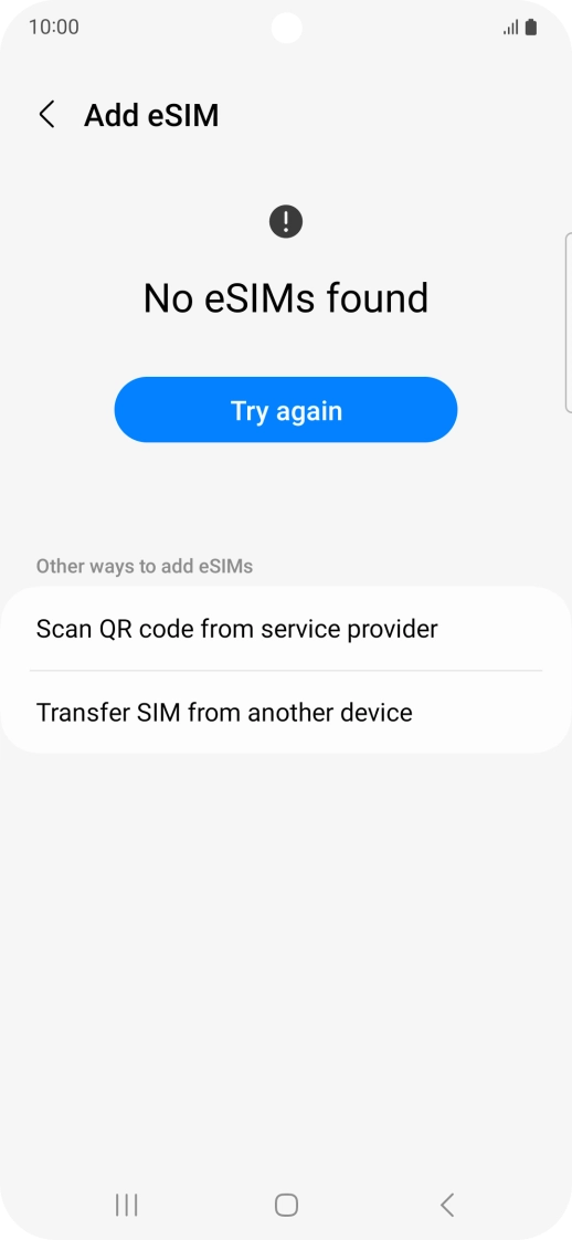 Press Scan QR code from service provider.