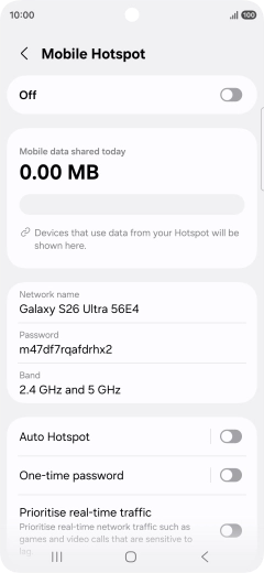 Press Network name.