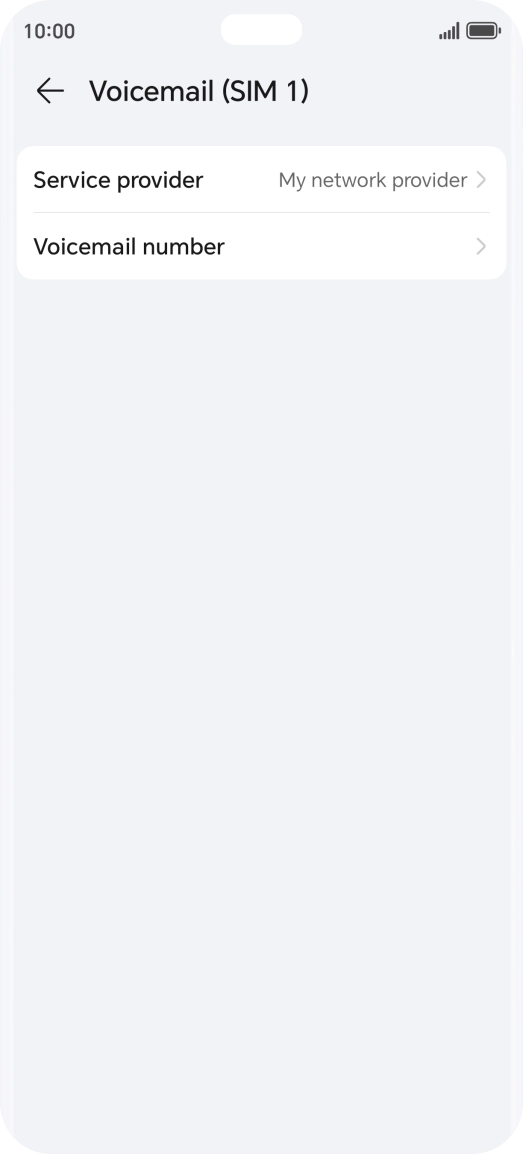 Press Voicemail number.